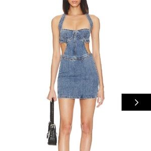 Superdown Tien Denim Cutout Dress